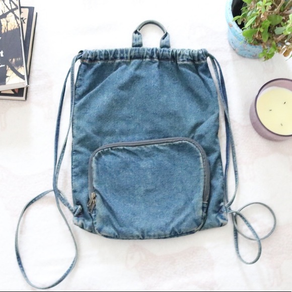 90s | Denim Floral Backpack - Picture 3 of 8